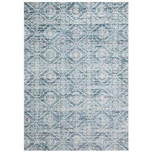 Tapis rectangulaire Isabella de Safavieh, 4 pi x 6 pi, bleu jean/ivoire