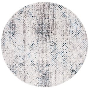 Tapis rond Amalfi de Safavieh, 6 pi 7 po x 6 pi 7 po, crème/bleu marine