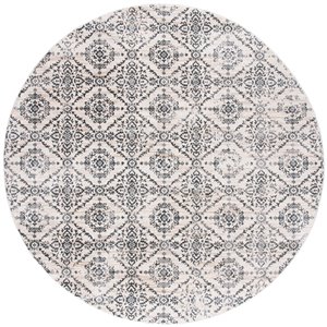 Tapis rond Isabella de Safavieh, 6 pi 7 po x 6 pi 7 po, crème/gris