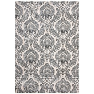 Tapis rectangulaire Isabella de Safavieh, 4 pi x 6 pi, gris/ivoire