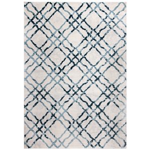 Tapis rectangulaire Isabella de Safavieh, 5 pi 3 po x 7 pi 7 po, ivoire/turquoise
