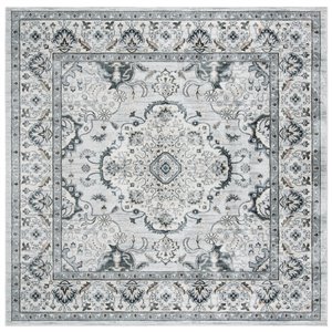 Tapis carré Isabella de Safavieh, 6 pi 7 po x 6 pi 7 po, gris clair/crème