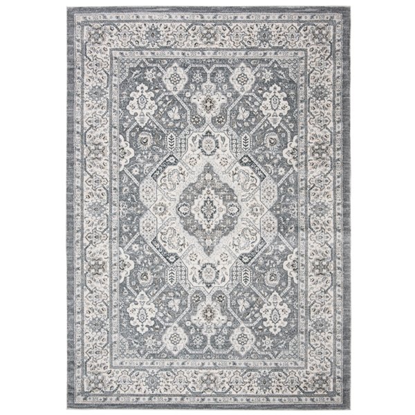 Safavieh Isabella Area Rug - 3-ft x 5-ft - Rectangular - Gray/Cream