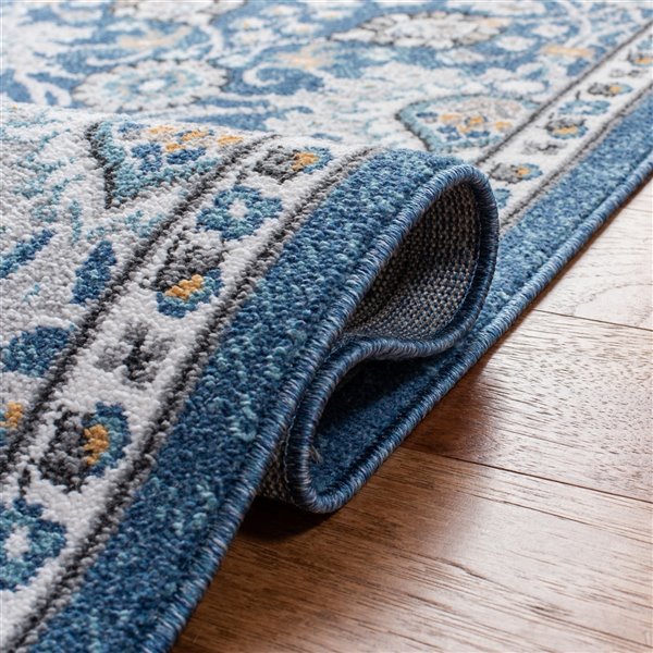 Safavieh Liberty Area Rug - 5-ft 3-in x 7-ft 7-in - Rectangular - Dark Blue/Ivory