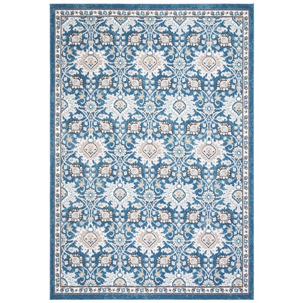 Safavieh Liberty Area Rug - 5-ft 3-in x 7-ft 7-in - Rectangular - Dark Blue/Ivory