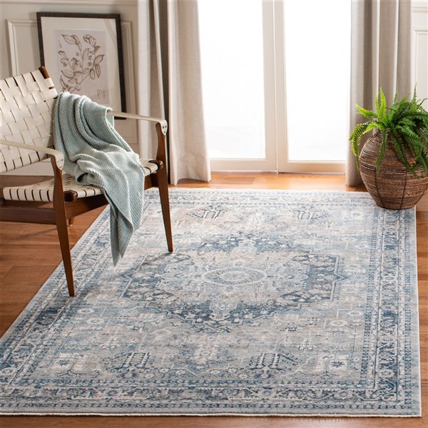 Safavieh Victoria Area Rug - 8-ft x 10-ft - Rectangular - Blue/Gray