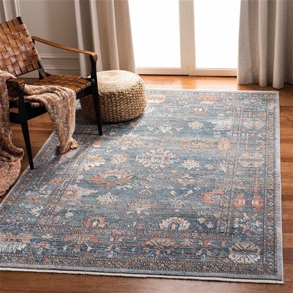 Safavieh Victoria Area Rug - 3-ft x 5-ft - Rectangular - Blue/Ivory