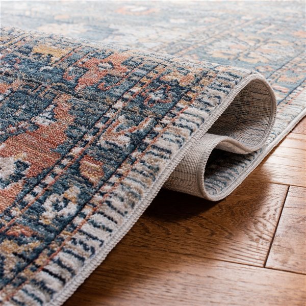 Safavieh Victoria Area Rug - 3-ft x 5-ft - Rectangular - Blue/Ivory