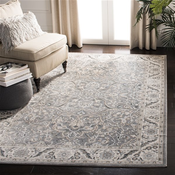 Safavieh Isabella Area Rug - 9-ft x 12-ft - Rectangular - Gray/Dark Gray