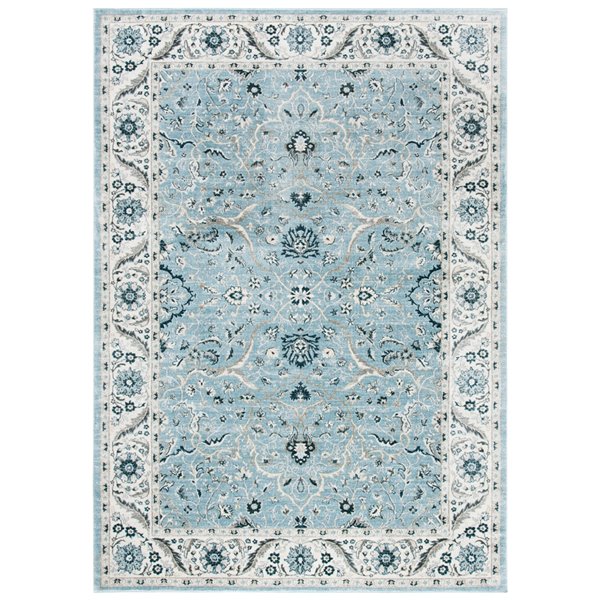 Tapis rectangulaire Isabella de Safavieh, 8 pi x 10 pi, bleu léger/crème