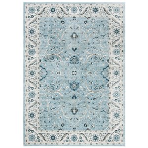 Tapis rectangulaire Isabella de Safavieh, 8 pi x 10 pi, bleu léger/crème