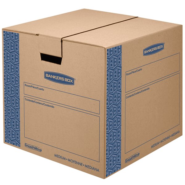 Fellowes Canada SmoothMove Prime Medium Moving Boxes - 8 Pack