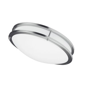 Dainolite Flush Mount Light - 1-LED Light - 16-in x 4.25-in - Satin Chrome