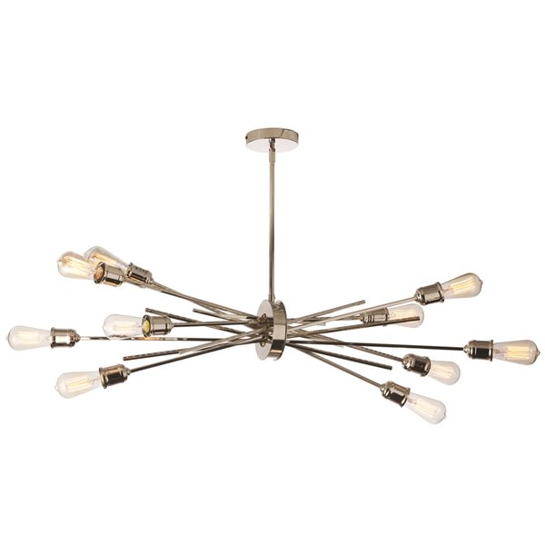 Dainolite Nebraska Pendant Light - 10-Light - 17-in x 17-in - Chrome