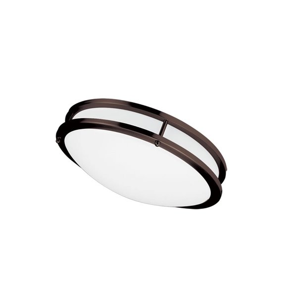 Dainolite Flush Mount Light - 1-LED Light - 12-in x 3.75-in - Bronze