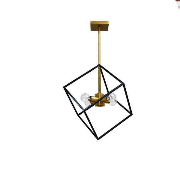 Dainolite Kappa Pendant Light - 4-Light - 14-in x 17-in - Vintage Bronze