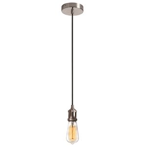 Luminaire suspendu Vintage de Dainolite, 1 lumière, 2 po, chrome satiné
