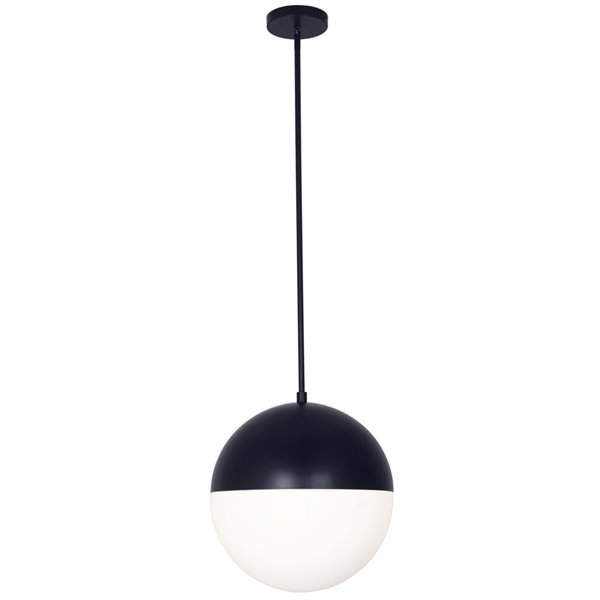 Dainolite Dayana Pendant Light - 3-Light - 14-in x 14-in - Matte Black