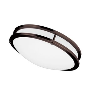 Dainolite Flush Mount Light - 1-LED Light - 16-in x 4.25-in - Bronze