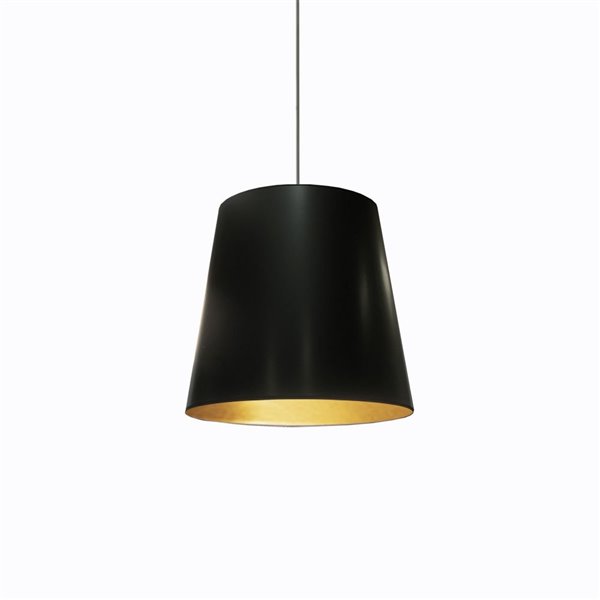 Dainolite Oversized Drum Pendant Light - 1-Light - 20-in x 16-in - Black