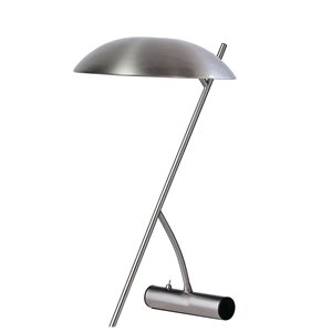 Lampe de table de Dainolite, 1 lumière, 22 po, chrome satiné