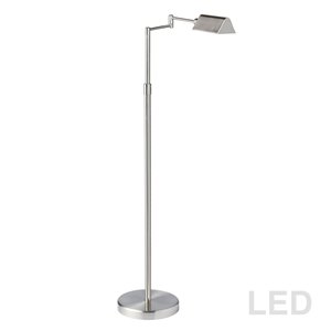 Lampe sur pied  de Dainolite, 1 lumière, 50.25 po, nickel satiné