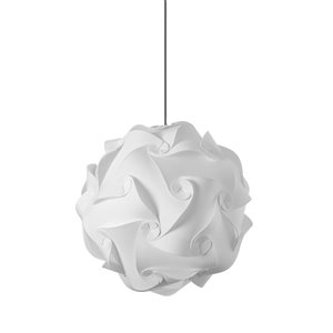 Dainolite Globus Pendant Light - 1-Light - 16-in x 16-in - White