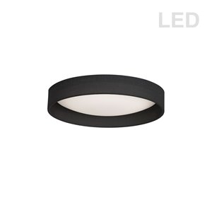 Dainolite Flush Mount Light - 1-LED Light - 11-in x 3-in - Black