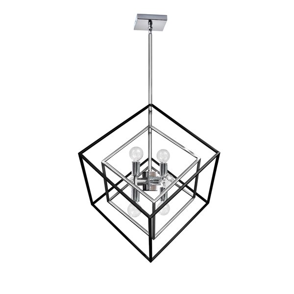 Dainolite Kappa Pendant Light - 6-Light - 19-in x 24-in - Polished Chrome