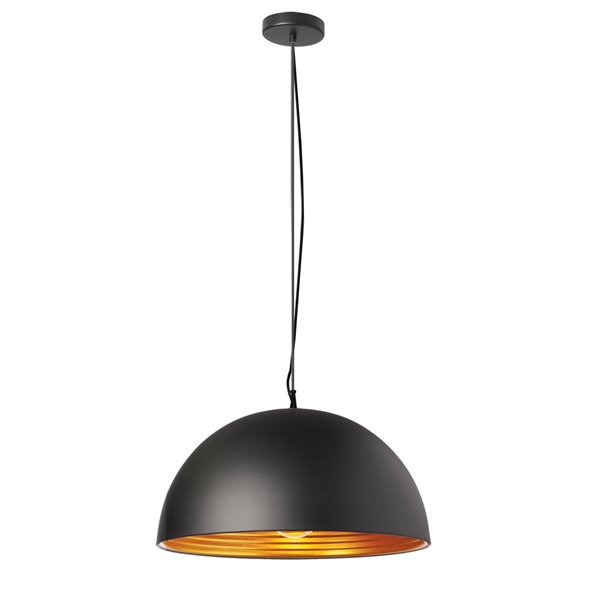 Dainolite Helsinki Pendant Light - 1-Light - 20-in x 10-in - Matte Black