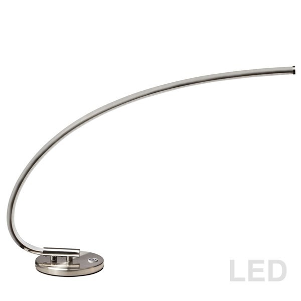 Dainolite Table Lamp - 1-LED Light - 19-in - Satin Chrome