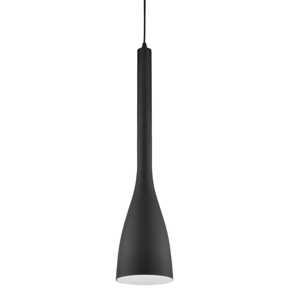 Dainolite  Pendant Light - 1-Light - 4.5-in x 17.5-in - Matte Black