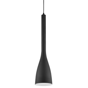 Dainolite  Pendant Light - 1-Light - 4.5-in x 17.5-in - Matte Black