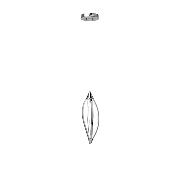 Dainolite Selene Pendant Light - 1-Light - 14-in x 12-in - Polished Chrome