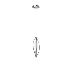 Dainolite Selene Pendant Light - 1-Light - 14-in x 12-in - Polished Chrome