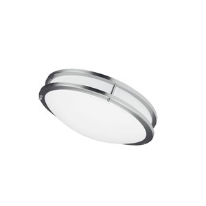 Plafonnier de Dainolite, 1 lumière DEL, 12 po x 3.75 po, chrome satiné