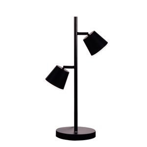 Lampe de table Modern de Dainolite, 2 lumières, 20,5 po, noir mat