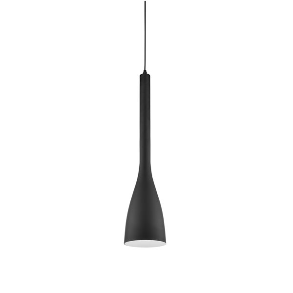 Dainolite  Pendant Light - 1-Light - 6-in x 26.5-in - Matte Black