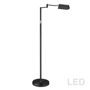 Dainolite  Floor Lamp - 1-Light - 50.25-in - Satin Black