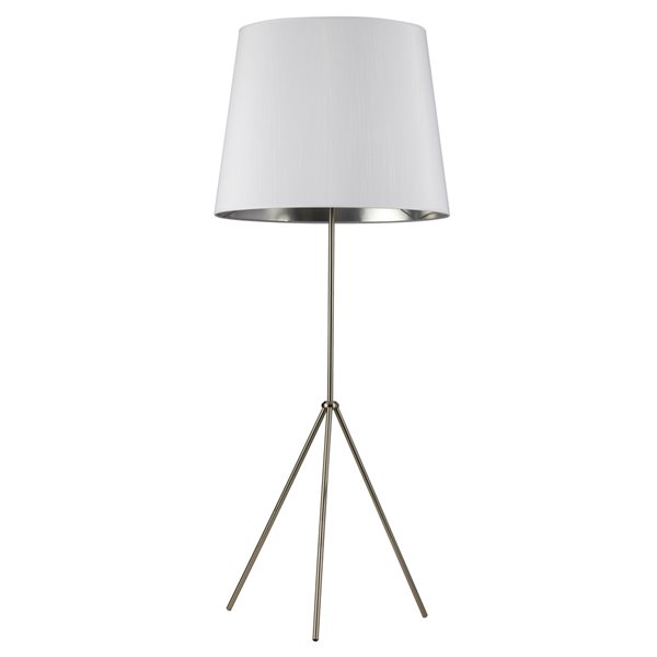 Dainolite Tripod Floor Lamp 1 Light, Silver Tripod Floor Lamp