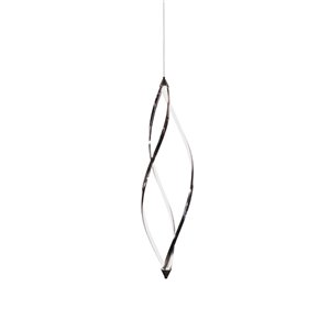 Dainolite Selene Pendant Light - 1-Light - 11-in x 43-in - Polished Chrome