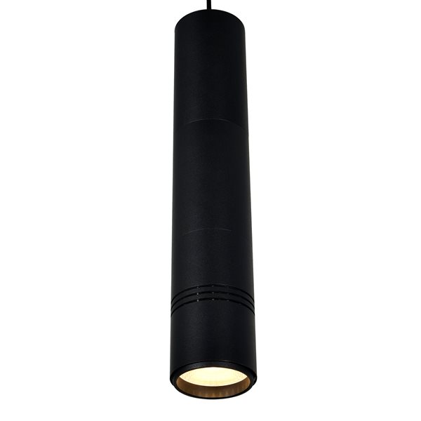 CWI Lighting Stowe LED Down Mini Pendant - Black finish - 3-in