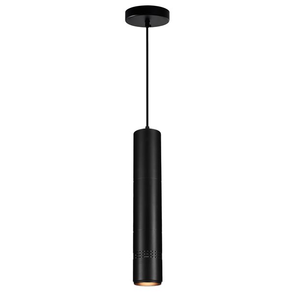 CWI Lighting Stowe LED Down Mini Pendant - Black finish - 3-in