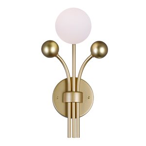 CWI Lighting Element 1 Light Wall Light - Sun Gold finish - 6-in x 14-in x 8-in