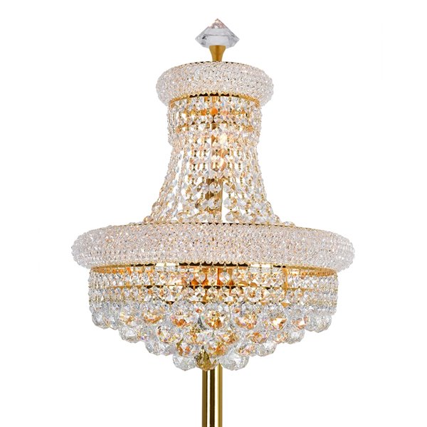 CWI Lighting Empire 8 Light Floor Lamp - Gold finish - 68-in