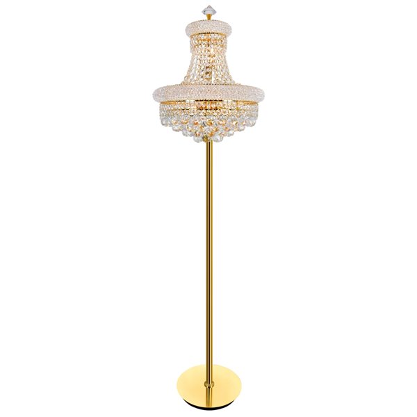 Cwi Lighting Empire 8 Light Floor Lamp, Gold Finish Floor Lamp