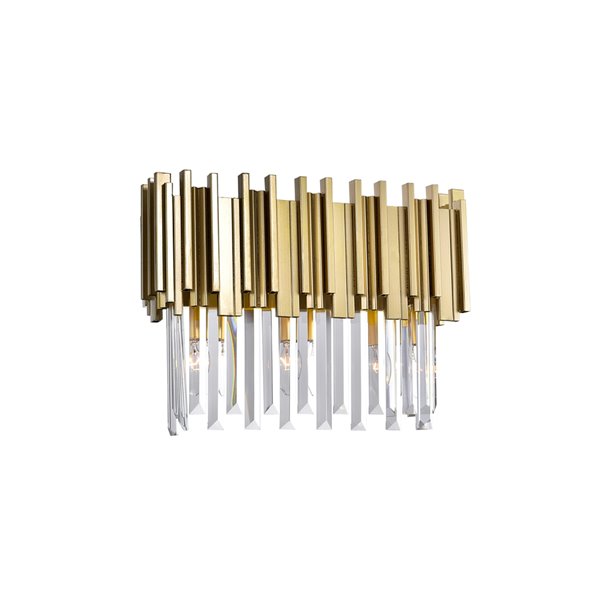 CWI Lighting Deco 3 Light Vanity Light - Medallion Gold - 6-in x 13-in x 17-in