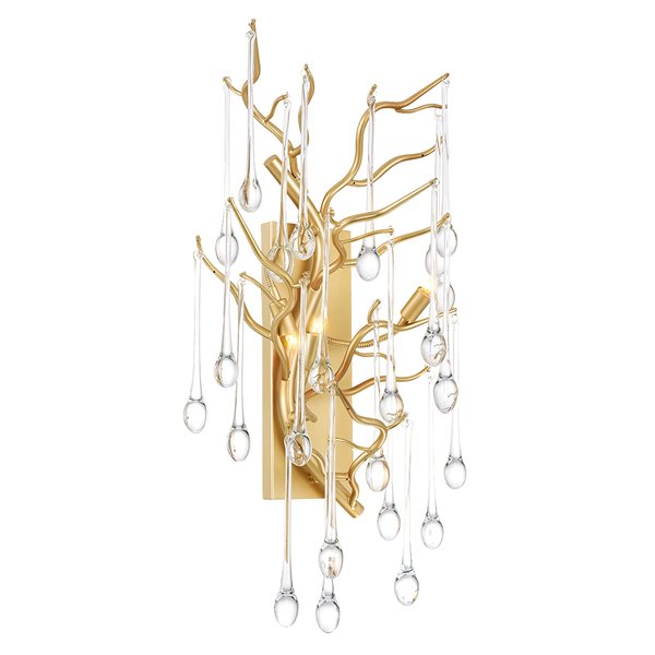 CWI Lighting Anita 3 Light Wall Sconce - Gold Leaf finish - 9-in x 18-in x 11-in