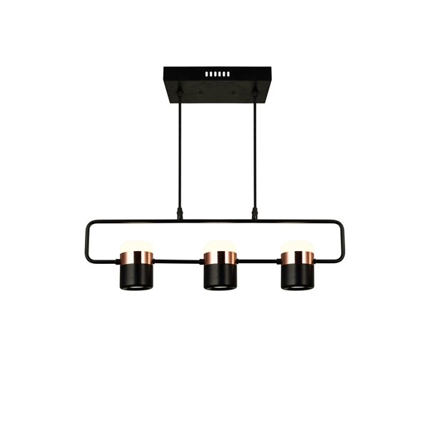 Image of Cwi Lighting | Moxie Led Pool Table Light - Black Finish - 7-In X 26-In | Rona