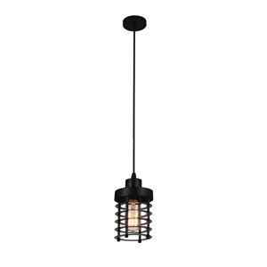 CWI Lighting Bray 1 Light Down Mini Pendant - Black finish - 4-in